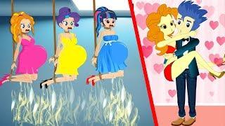 Equestria Girls Kids School cheating Makeup Contest Animation Collection Choose a Love