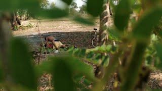 Girl with boyfriend in love in forest(short movie)