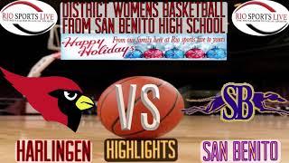 District Women’s Basketball Harlingen High VS San Benito Game Highlights