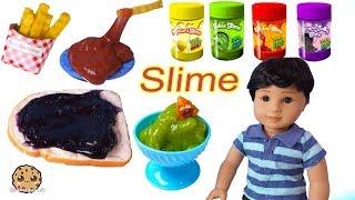 Food Slime In Refrigerator ! American Girl Boy Doll - Cookie Swirl C Video
