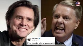 Jim Carrey just hit Lindsey Graham with new painting on “why women don’t