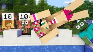 Monster School: GIRLS VS BOYS SWIMMING GAME CHALLENGE - Minecraft Animation