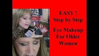 EASY Basic Eye Makeup For Older Women Using Drugstore STEP BY STEP!