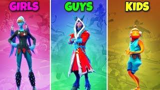GIRLS vs GUYS vs KIDS in Fortnite Battle Royale! Ep.564