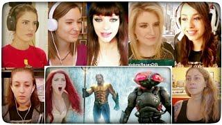 AQUAMAN - Extended Video - Girls Reactions Mashup | Aquaman New Trailer Reaction | Aquaman 2018