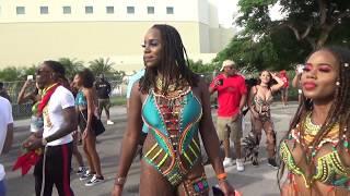 MIAMI WEST INDIAN CARNIVAL 2018 - CARIBBEAN ISLANDS GIRLS MUSIC DANCE PARTY AT MIAMI CARNIVAL