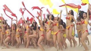 VIETJET Bikini Sexy Girls Dance AWESOME Da Nang Beach