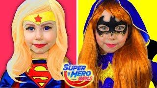Kids Makeup Super Hero Girls Alisa Pretend Play with Dolls & DRESS UP Kids Funny Videos Collection