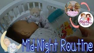 Midnight Feeding & Changing With Reborn Baby Marcus⏰????Collab Video With Girls Play Dolls????