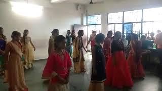 Sunshine public school , girls dance performed ,on teacher day