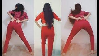 Desi Indian Vigo Girl With Red Leggings Backless Viral Dance